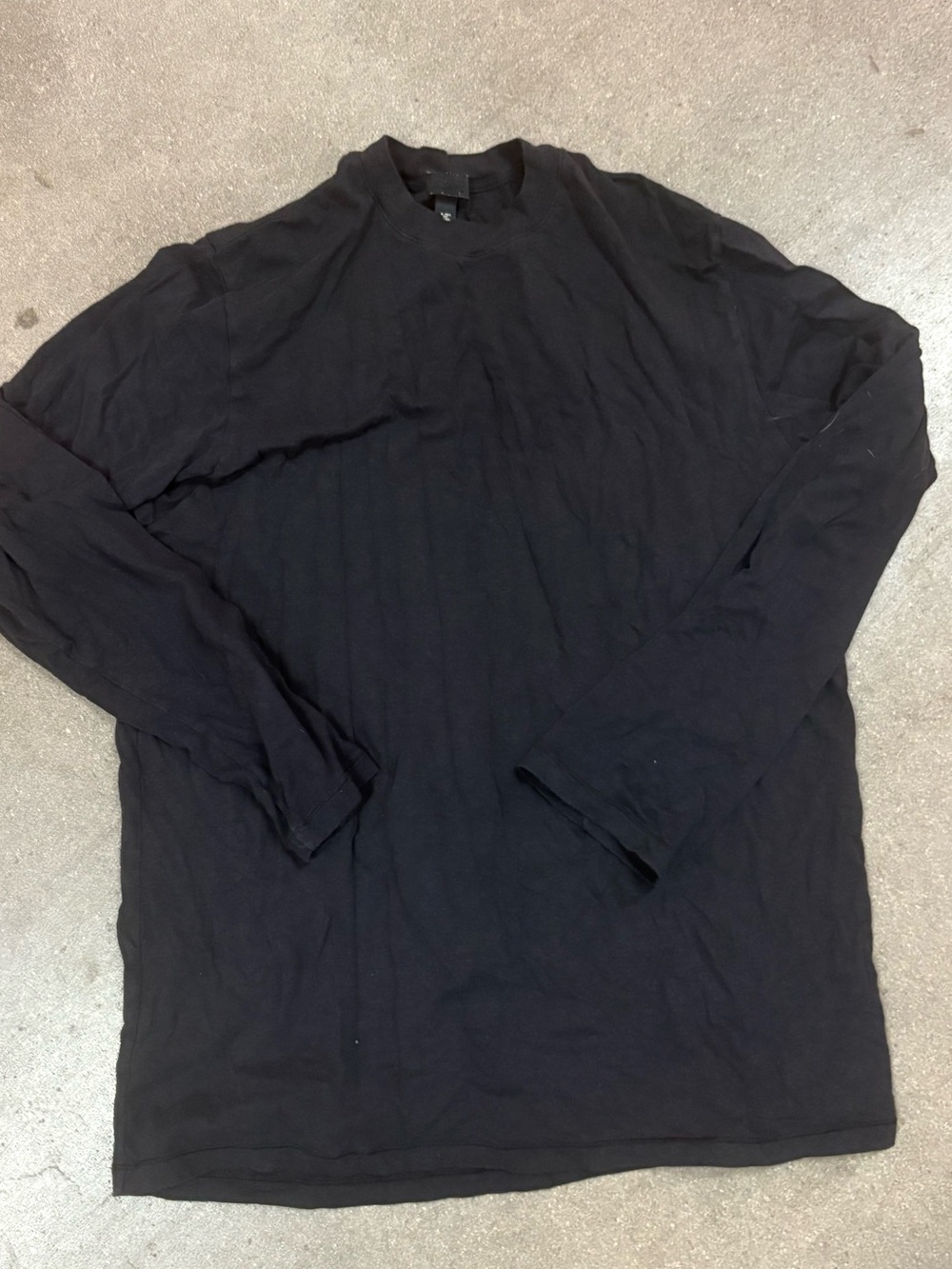 SKIMS Black Long Sleeve Crewneck Tee